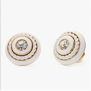 🌷NEW🌷Kate Spade New York Know The Ropes Mixed Media Studs Earrings, White